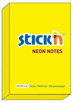 Notes autoadeziv 76 x  51 mm, 100 file, Stick