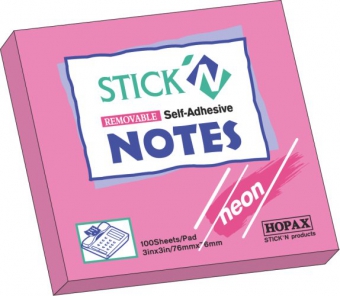 Notes autoadeziv 76 x  76 mm, 100 file, Stick