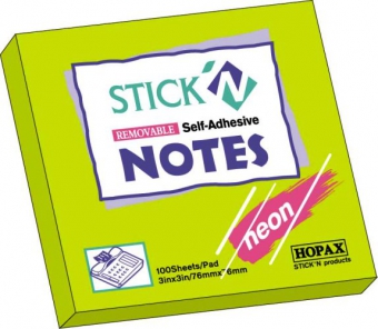 Notes autoadeziv 76 x  76 mm, 100 file, Stick