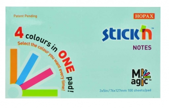 Magic notes autoadeziv 76 x 127 mm, 100 file, Stick