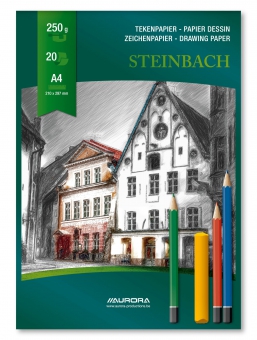 Bloc desen A4, 20 file - 250g/mp, AURORA Steinbach