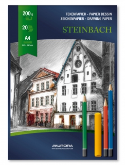 Bloc desen A4, 20 file - 200g/mp, AURORA Steinbach