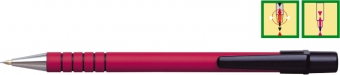 Creion mecanic PENAC RB-085M, rubber grip, 0.5mm, con si varf metalic - corp rosu