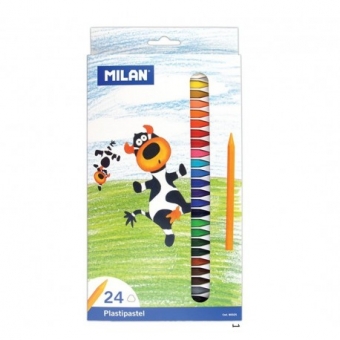 Creioane colorate 24 culori cerate MILAN