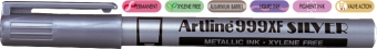 Marker cu vopsea ARTLINE 999XF, corp metalic, varf rotund 0.8mm - argintiu