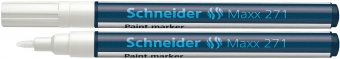 Marker cu vopsea SCHNEIDER Maxx 271, varf rotund 1-2mm - alb