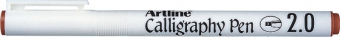 Marker ARTLINE Calligraphy, varf tesit din fetru 2.0mm - maro