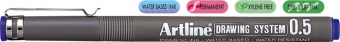 Marker pentru desen tehnic ARTLINE, varf fetru 0.5mm - albastru