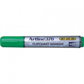 Flipchart marker ARTLINE 370 - Dry safe ink, corp plastic, varf rotund 2.0mm - verde
