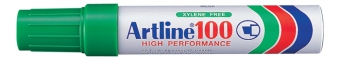 Permanent marker ARTLINE 100, corp metalic, varf tesit 7.5-12.0mm - verde