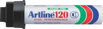Permanent marker ARTLINE 120, corp metalic, varf tesit 20.0mm - negru