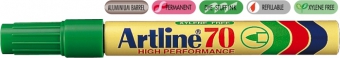 Permanent marker ARTLINE  70, corp metalic, varf rotund 1.5mm - verde