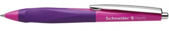Pix SCHNEIDER Haptify, rubber grip, clema metalica, corp roz/violet - scriere albastra