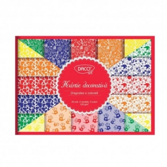 Hartie decorativa A4 20 coli Dragostea DACO