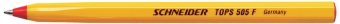 Pix SCHNEIDER Tops 505F, unica folosinta, varf fin, corp orange - scriere rosie