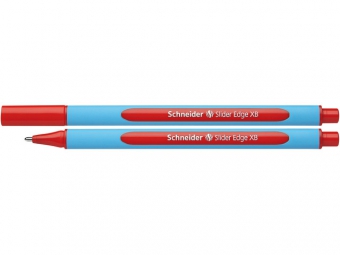 Pix SCHNEIDER Slider Edge XB, rubber grip, varf 1.4mm - scriere rosie