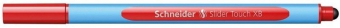 Pix SCHNEIDER Slider Touch XB, rubber grip, varf 1.4mm - scriere rosie