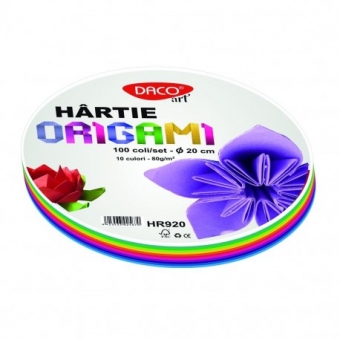Hartie origami rotunda 100/set DACO