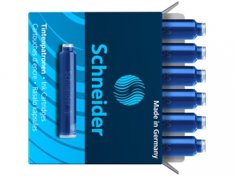 Patroane cerneala SCHNEIDER,   6buc/set - albastru