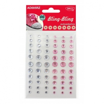 Accesorii craft - AD005RZ Bling bling diamante autoadezive roz DACO