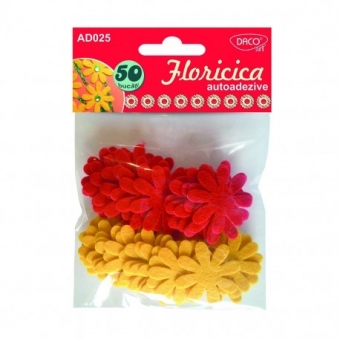 Accesorii craft - AD025 Floricica din pasla autoadeziva DACO