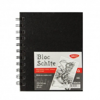 BLOC A6 SCHITE 100G 80 FILE DACO BD610