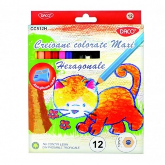 CREION COLOR 12 CULORI MAXI DACO HEXAGONAL CC512H