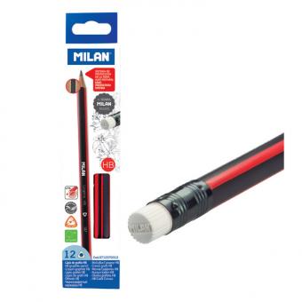 Creion grafit HB cu radiera MILAN
