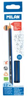 Creion grafit triunghiular 2B MILAN