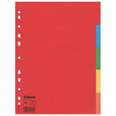 Separatoare carton 5 culori A4 economy Esselte