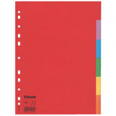 Separatoare carton 6 culori A4 economy Esselte