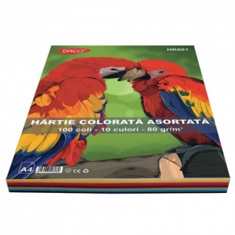 HARTIE COLORATA HR801 A4 100COLI 10CUL DACO 80G/MP
