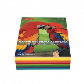 HARTIE COLORATA HR802 A4 500COLI 10 CUL DACO 80G/MP