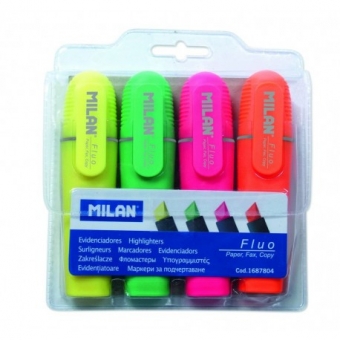 Marker evidentiator MILAN 4 culori/set