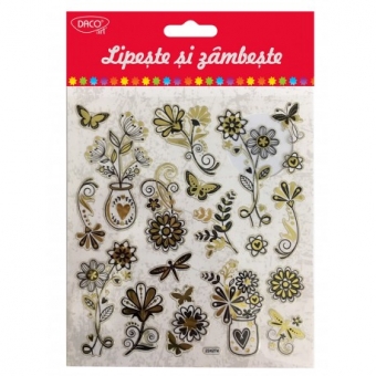 Abtibild - AB028 Lipeste si zambeste-flori aurii DACO