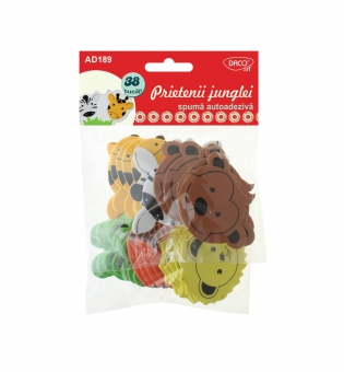 Accesorii craft - AD189 prietenii junglei spuma autoadeziva DACO