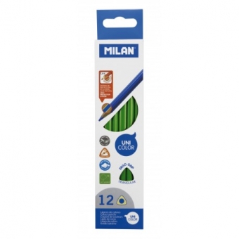 Creion color unicolor set 12 MILAN Verde