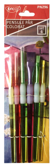 Pensula set 6 par sintetic Colorat DACO PN296