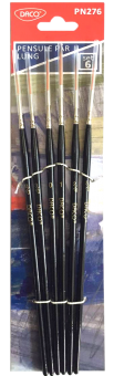 Pensula set 6 par sintetic varf lung DACO PN276