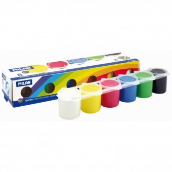 Tempera 6 culori 25 ml/culoare MILAN