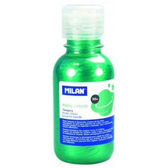 Tempera 125 ml verde metalizat MILAN