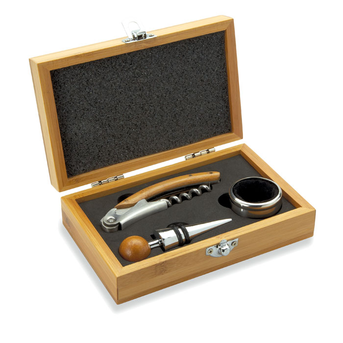 Set vin în cutie din bambus    MO8147-40