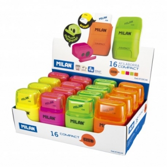 Ascutitoare cu radiera Compact Fluo MILAN