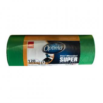 Saci menaj 120L,10 buc,70*110 Sano Optima Super verzi