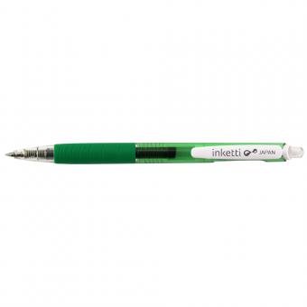 Pix cu gel PENAC Inketti, rubber grip, 0.5mm, corp verde transparent - scriere verde