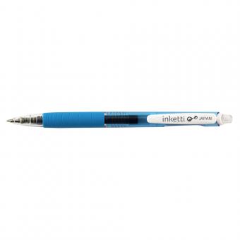Pix cu gel PENAC Inketti, rubber grip, 0.5mm, corp bleu transparent - scriere bleu