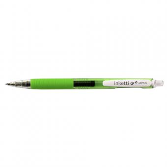 Pix cu gel PENAC Inketti, rubber grip, 0.5mm, corp verde lime transparent - scriere verde lime