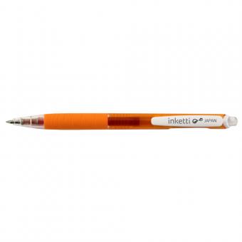 Pix cu gel PENAC Inketti, rubber grip, 0.5mm, corp orange transparent - scriere orange