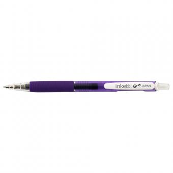 Pix cu gel PENAC Inketti, rubber grip, 0.5mm, corp violet transparent - scriere violet