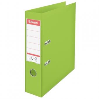 Biblioraft ESSELTE No. 1 Power, A4, plastifiat PP/PP, margine metalica, 75 mm - Vivida verde